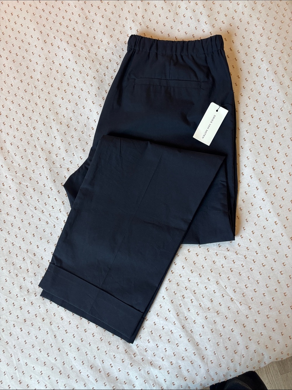 Dries Van Noten NWT Men's Navy casual drawstring Pants - Size 54 IT/ XL USA.